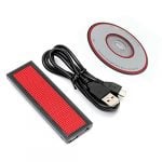 44x11 Pixels Red LED Name Tag, Rechargeable LED Business Card Screen with USB Programming Digital Sign Display for Restaurant Shop Exhibition Nightclub Hotel - Image 3