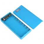 5V 2A DIY Dual USB Power Bank Shell Box Portable 8x18650 External Battery Power Bank Case with LCD Display (No Battery) Blue