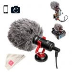BOYA BY-MM1 Compact On-Camera Video Microphone Youtube Vlogging Recording Mic for iPhone Smartphone DJI Osmo Canon DSLR