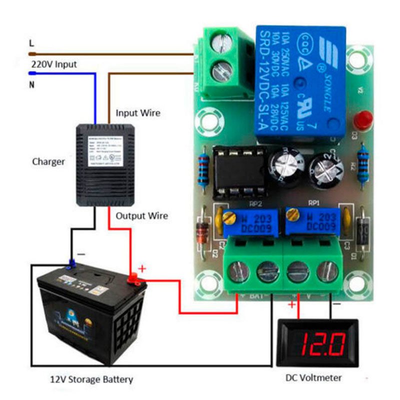 Mini 12V Battery indicator Charge Light LED voltmeter Condition Charging Module