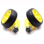 DC 3V 160mA 15RPM Geared Box Motor Plastic Tire Wheel Toy