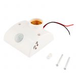 E27 Motion Sensor Lamp Holder 220V AC PIR Infrared Sensor Switch Automatic for Light Bulb Human Body Induction Lamp Holder