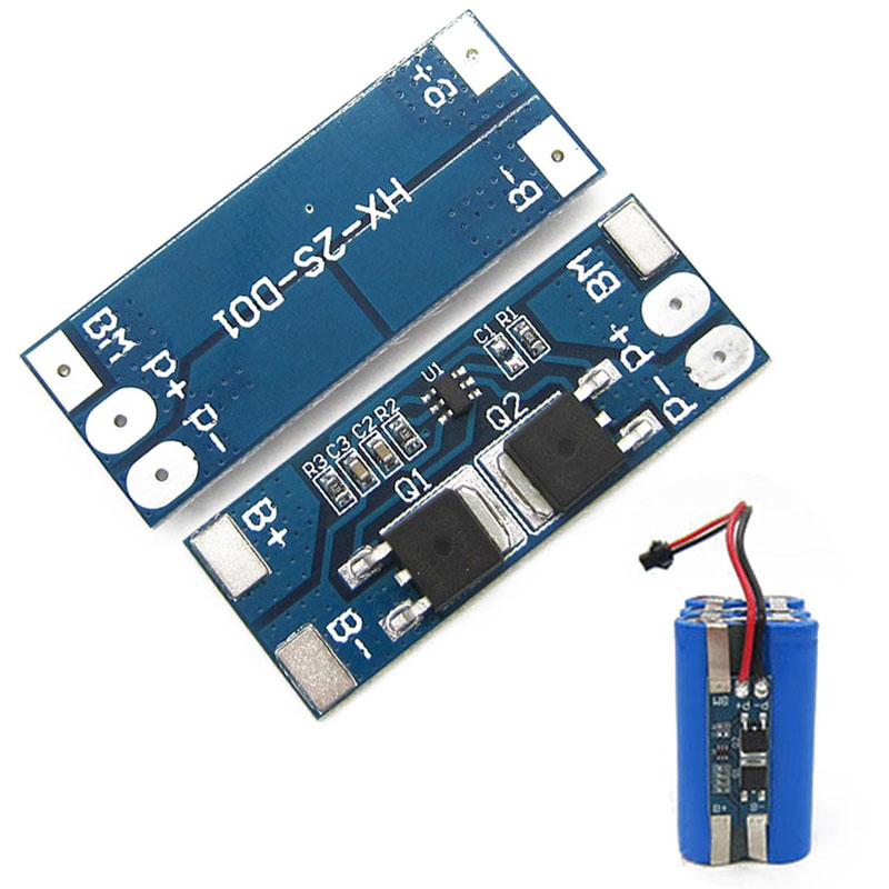 2S-10A-7.4V-18650-lithium-battery-protection-board-8 2S 8A 7.4V 8.4V Lithium LiPo Cell 18650 Li-ion BMS Battery Charging Protection PCB Board - Image 1